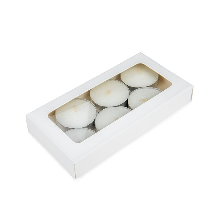 Boîte blanche avec fenêtre transparente 7x2.1x13.8 cm - 25 pièces