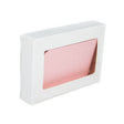 White Gift Boxes Window Box w/ attached window 70x21x103 mm 