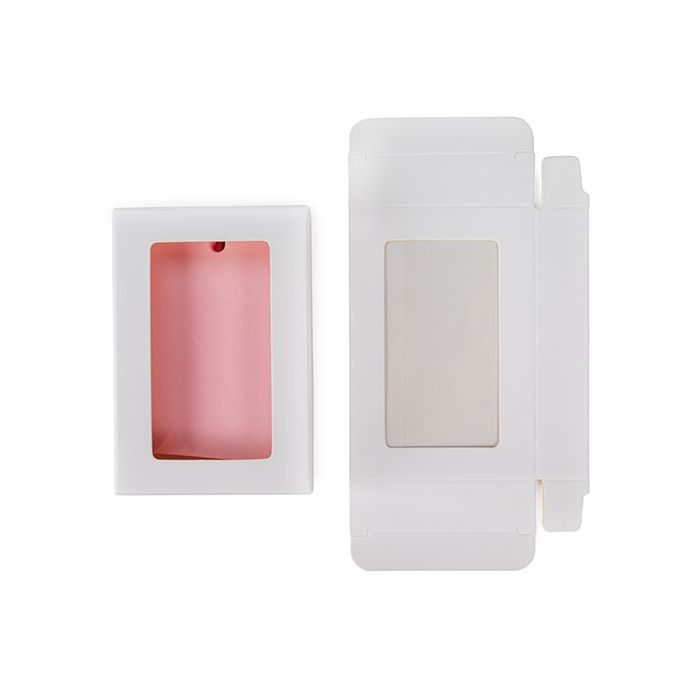 Boîte blanche à fenêtre 7x2.1x10.3 cm - 25 pièces