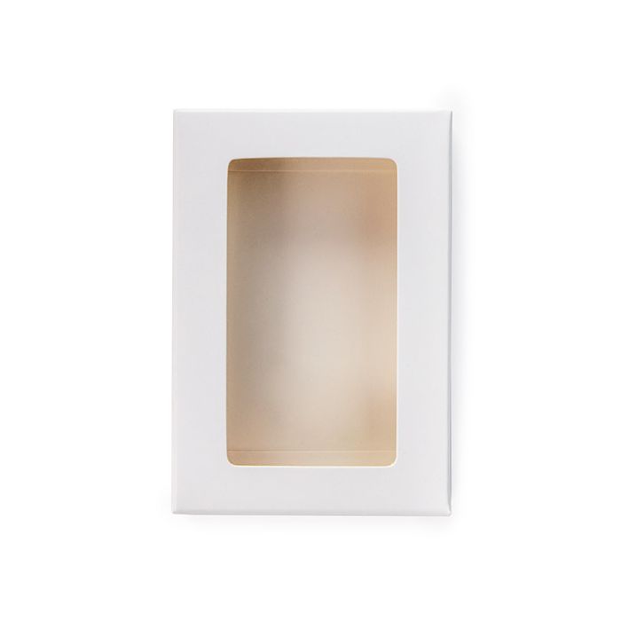 Boîte blanche à fenêtre 7x2.1x10.3 cm - 25 pièces