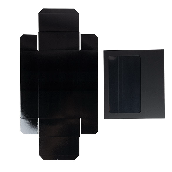 Boîtes en Papier Deux Pièces Noires 21x12,7x5,7cm - 25 pcs