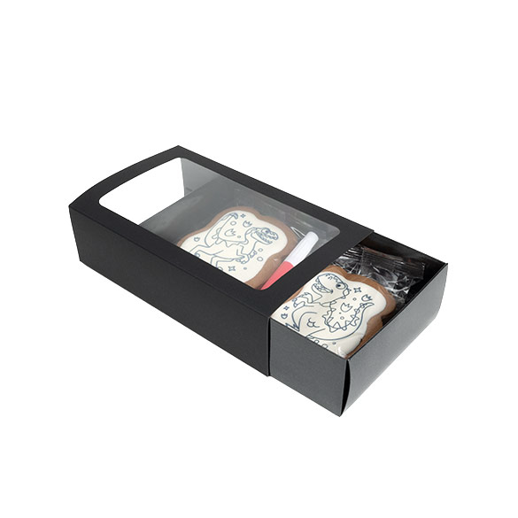 Boîtes en Papier Deux Pièces Noires 21x12,7x5,7cm - 25 pcs