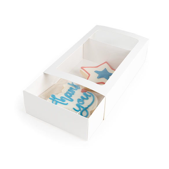 Boîtes en Papier Deux Pièces Blanches 21x12,7x5,7cm - 25 pcs
