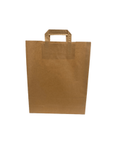 Sacs shopping en papier Eco marron, 320+210x270mm - 50 pcs