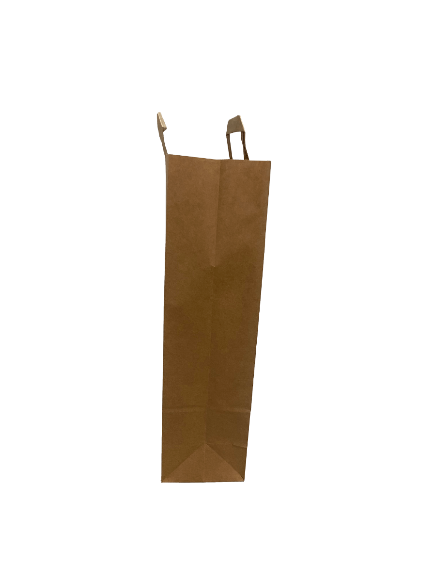 Sacs shopping en papier Eco marron, 320+210x270mm - 50 pcs