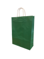 Paper Carry Bags Dk Green 320+120x410mm 