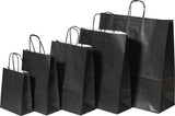 Paper Carry Bags Black 240+120x310mm 