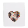 Kraft Gift Boxes White with Heart Window 89x38x102 mm 