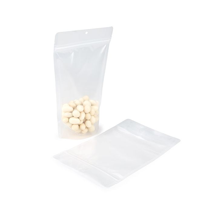 Doypack transparent avec haute barrière protectrice 14.9x8.9x23.2 cm - 100 pièces