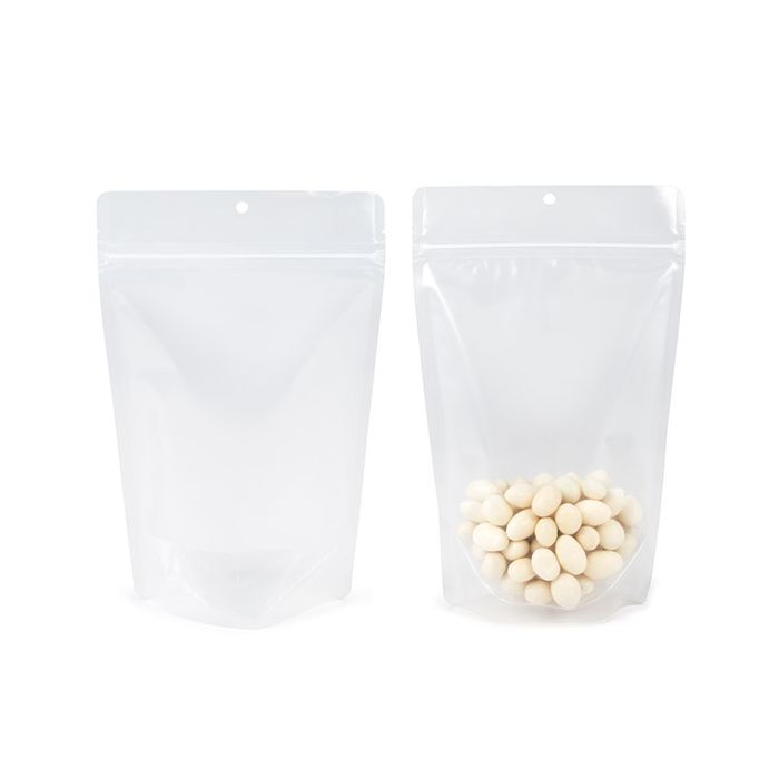 Doypack transparent avec haute barrière protectrice 14.9x8.9x23.2 cm - 100 pièces