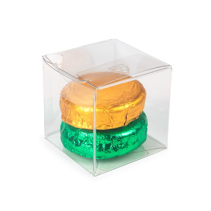 Boîte transparente à fond automatique rPET 5.1x5.1x5.1 cm - 25 pieces