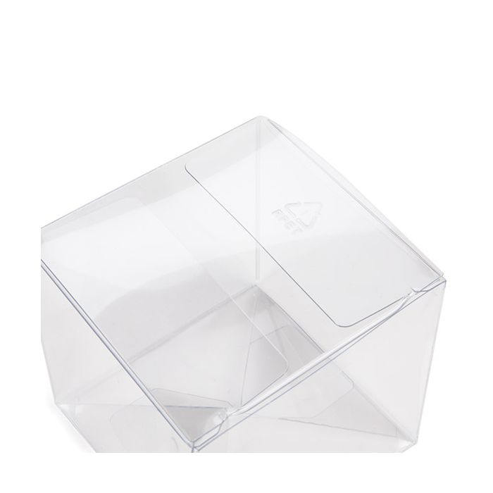 rPET Crystal Clear Pop & Lock Box 7.6x7.6x7.6 cm - 25 pieces