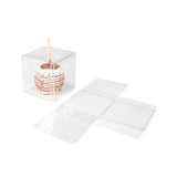 Boîte transparente avec trou rPET 10.2x10.2x10.2 cm - 25 pieces