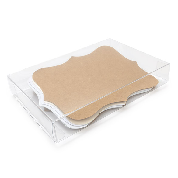 rPET Boîte Cristal Transparente 10,5x2,5x15,6cm - 25 pcs