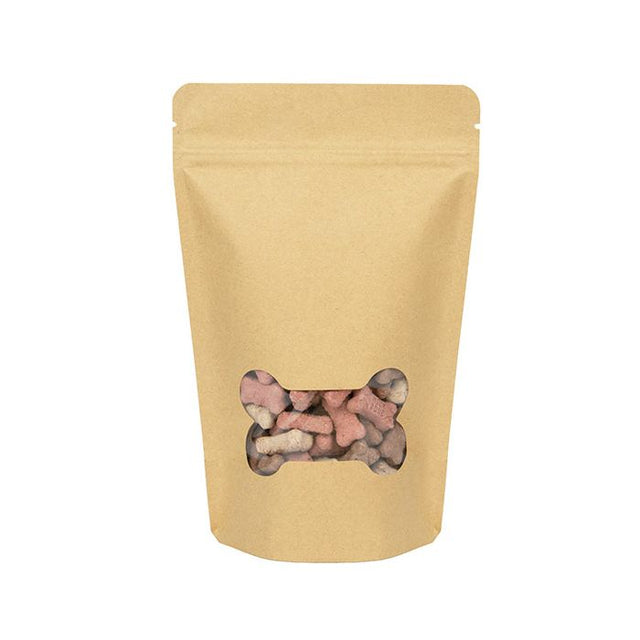 Stand Up Pouches Kraft bone window 130x79x206mm 