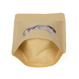 Sachets Doypack en kraft avec fenêtre en os | 113 Grammes| 13x8x20,5 cm - 25 pcs