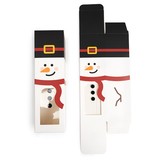 Boîte en Papier Bonhomme de Neige avec Fenêtre 5,7x5,7x20,3cm - 25 pcs