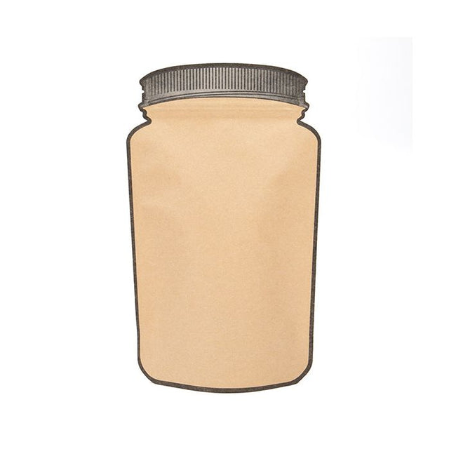 Mason Jar Shaped Pouch Kraft 152x79x254 mm 