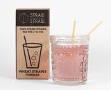 Eco straws of straw, tumbler 140mm x ⌀ 3-6mm - 250 pcs