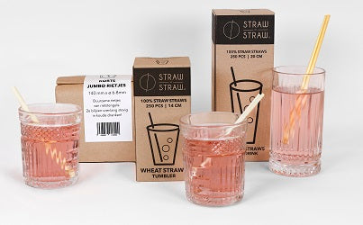 Eco straws of straw, tumbler 140mm x ⌀ 3-6mm - 250 pcs