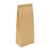 Block bottom Bags Tin Tie Closure Brown 108x64x267mm 