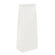 Block bottom Bags Tin Tie Closure White 108x64x267mm 