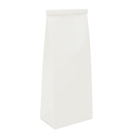 Block bottom Bags Tin Tie Closure White 108x64x267mm 