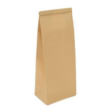 Block bottom Bags Tin Tie Closure Brown 86x64x197mm 