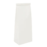 Block bottom Bags Tin Tie Closure White 86x64x197mm 