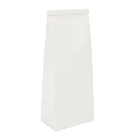 Block bottom Bags Tin Tie Closure White 86x64x197mm 