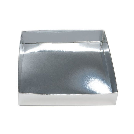 Paper Box Bottom Shimmer Silver 130x25x133mm 