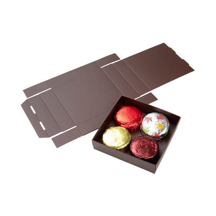 Fond de Boîtes en papier couleur marron chocolat