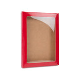 Kraft Gift Boxes with Window Red 115x15x150mm 