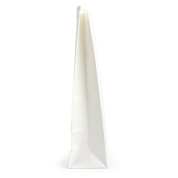 Sacs Kraft Blancs avec Fenêtre et Fermeture Tin-Tie 15,2x7x26,7cm - 100 pcs
