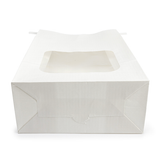 Sacs Kraft Blancs avec Fenêtre et Fermeture Tin-Tie 15,2x7x26,7cm - 100 pcs