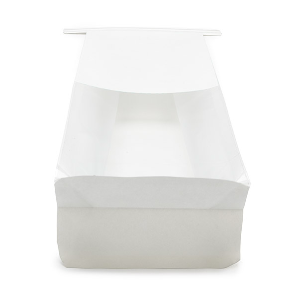 Sacs à Fond Plat Blanc avec Fermeture Tin-Tie 8,9x6,4x25,4cm - 100 pcs