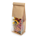 Sacs à Fond Plat Kraft avec Fermeture Tin-Tie 8,9x6,4x25,4cm - 100 pcs