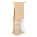 Sacs à Fond Plat Kraft avec Fermeture Tin-Tie 8,9x6,4x25,4cm - 100 pcs