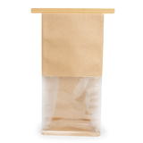 Sacs à Fond Plat Kraft avec Fermeture Tin-Tie 10,2x6,4x20,3cm - 100 pcs