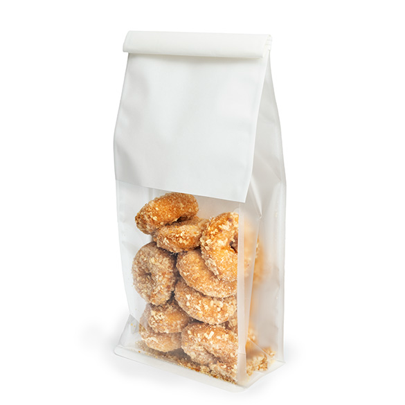 Sacs à Fond Plat Blanc avec Fermeture Tin-Tie 12,7x7,6x30,5cm - 100 pcs