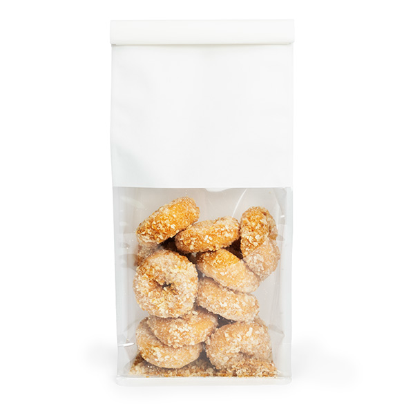 Sacs à Fond Plat Blanc avec Fermeture Tin-Tie 12,7x7,6x30,5cm - 100 pcs