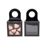 Boîte noire en kraft avec fenêtre 9 x 3 x 9 cm (25 pièces)