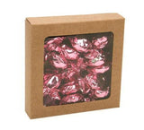 Boite en papier kraft à fenêtre avec feuille PET insérée 105 x 22 x 105 mm - 25 Pièces