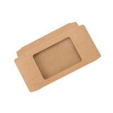 Boîte en papier kraft avec fenêtre et feuille en PET insérée 125 x 13 x 168 mm - 25 Pieces