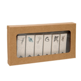 Boite en papier kraft à fenêtre avec feuille PET insérée 70 x 14 x 138 mm - 25 Pièces