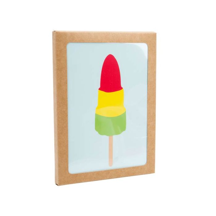 Boîte en papier kraft avec fenêtre et feuille en PET insérée A7 - 25 Pieces 137 x 13 x 187 mm