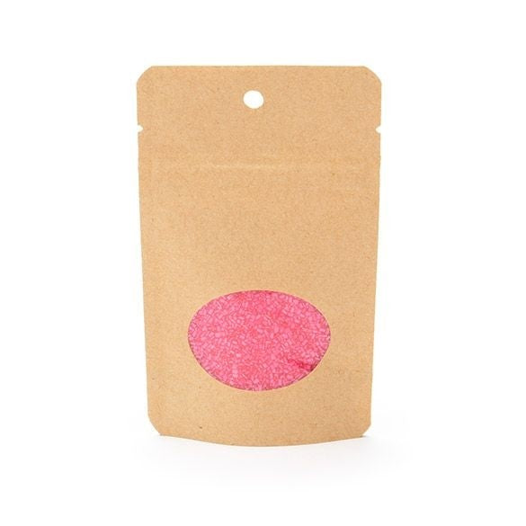 Doypack en papier Kraft avec fenêtre ovale, 8x5x13cm