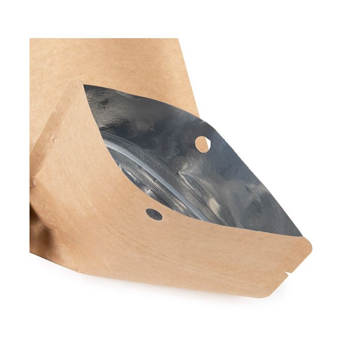 Doypack en kraft à maintien vertical 10,8x6x23,8 cm - 100 pièces