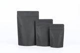 Doypack kraft noir 130x80x205mm - 100 pcs