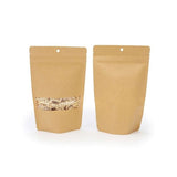 Doypack kraft 102x60x152 mm (57 g) trou suspension rond - 100 pièces